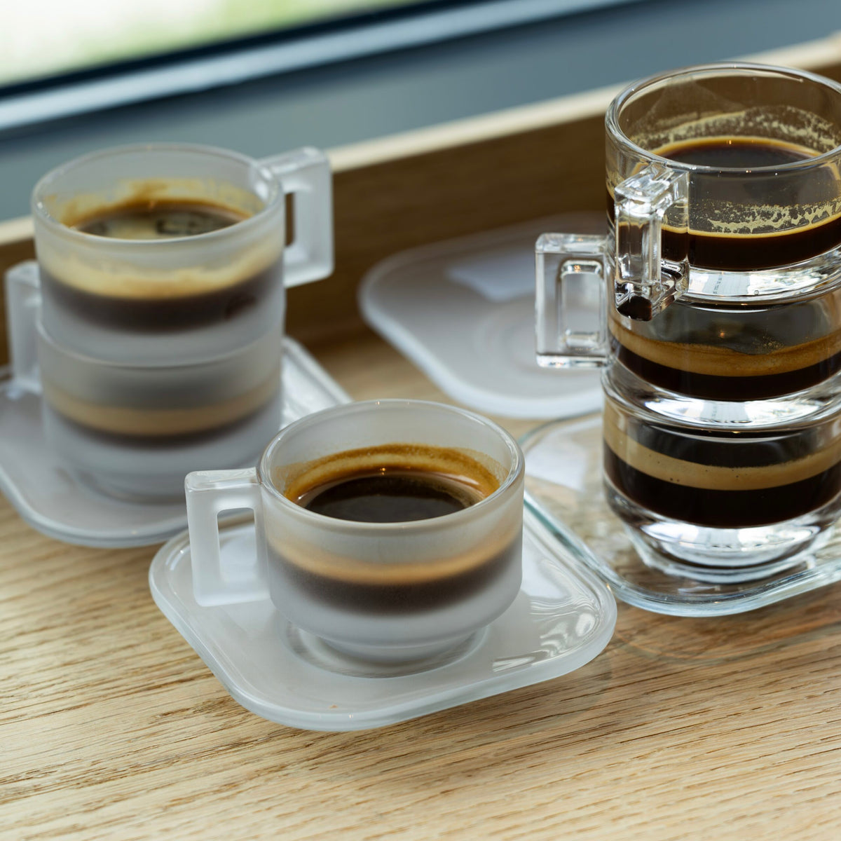 Arno Glass Espresso Cup & Saucer
