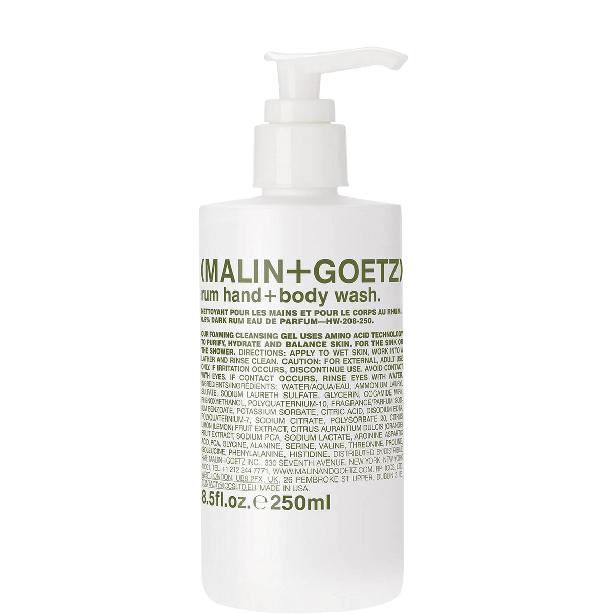
Malin + Goetz Rum Hand + Body Wash 250ml
