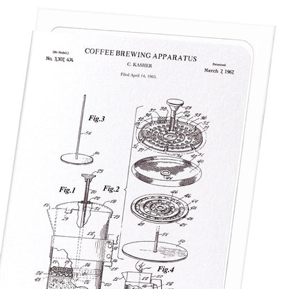 Patent of Coffee Brewing Apparatus (1967) Card