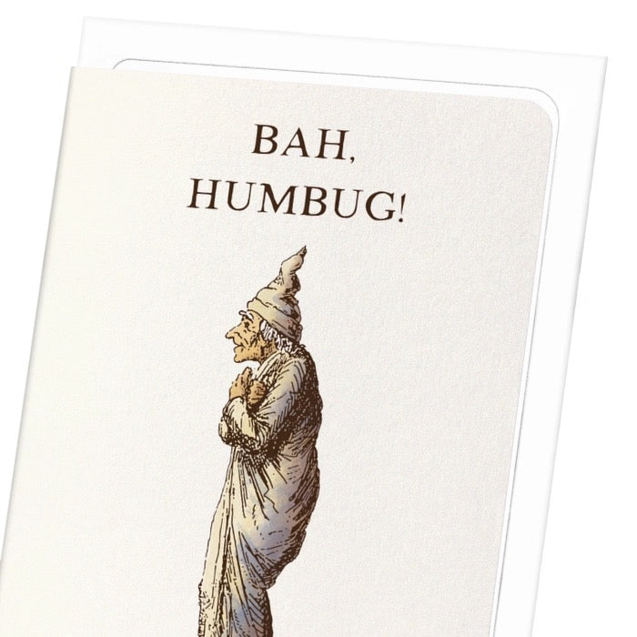 Scrooge Bah Humbug (1843) Victorian Christmas Card