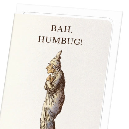 Scrooge Bah Humbug (1843) Victorian Christmas Card