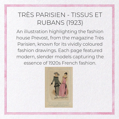 Très Parisien Tissus Et Rubans (1923) Card