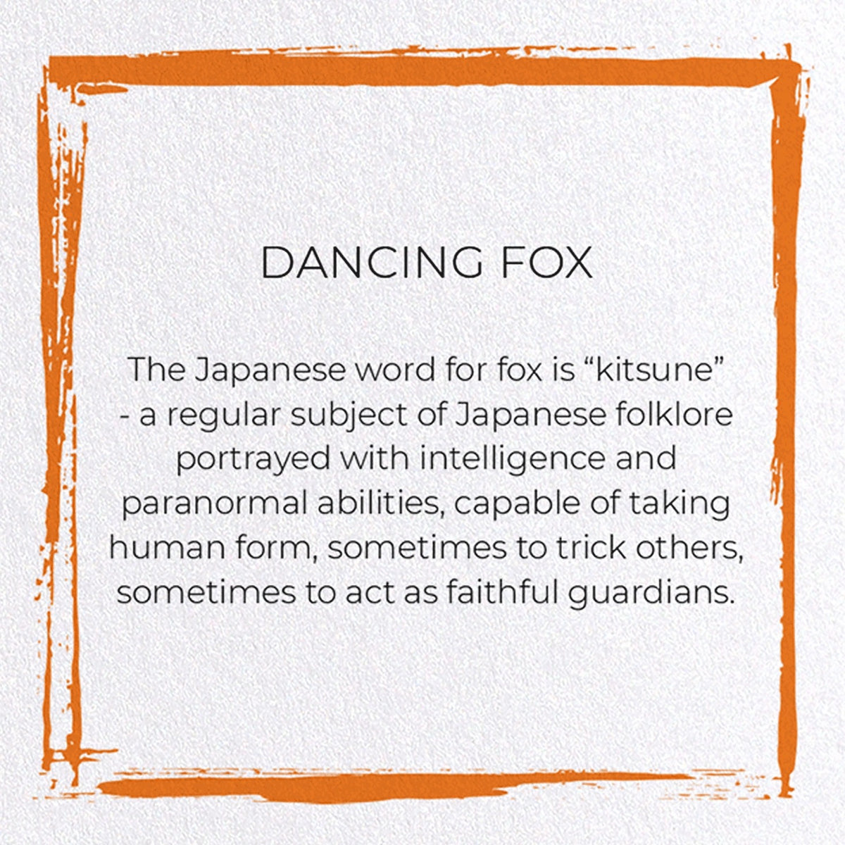Dancing Fox Japanese Card