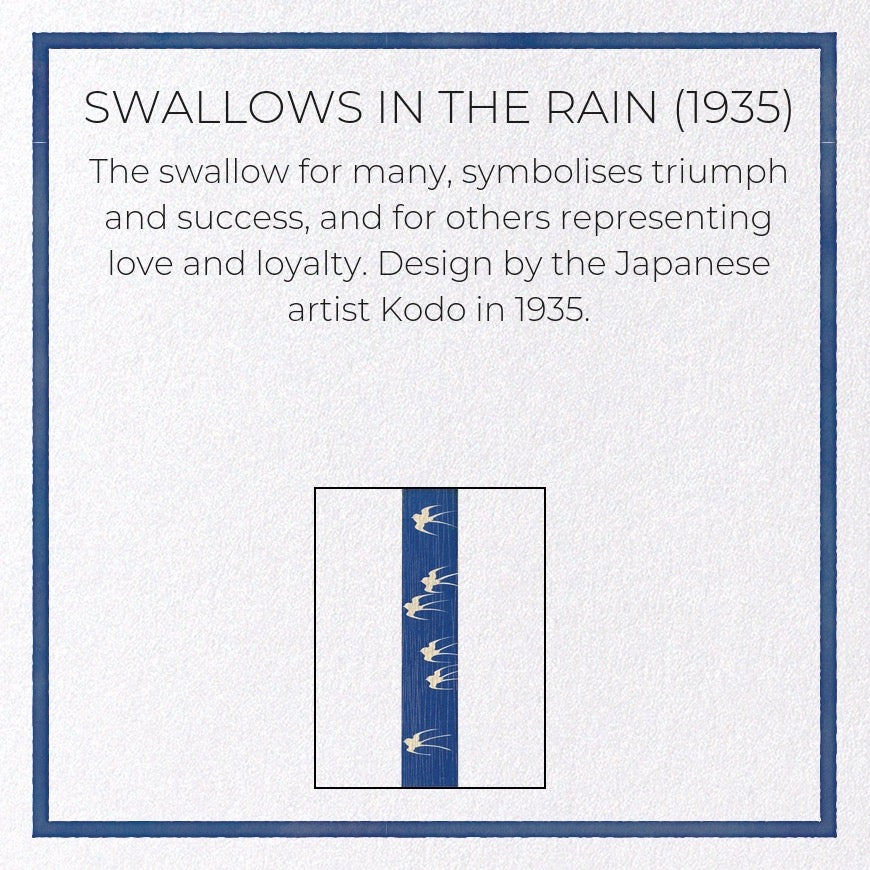 Swallows in the Rain (1935) Japanese Card