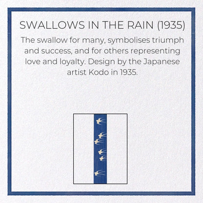 Swallows in the Rain (1935) Japanese Card