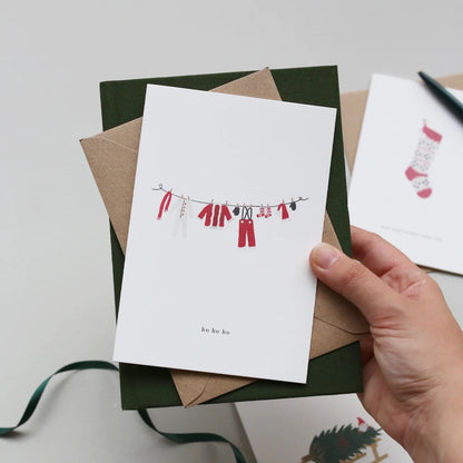 Santa Clothes Christmas Card (ho ho ho)