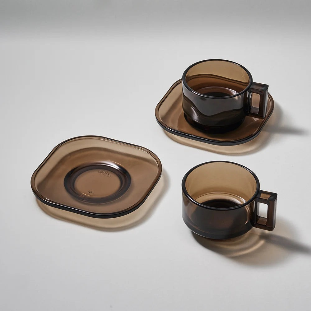 Arno Glass Cup & Saucer
