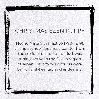 Christmas Ezen Puppy Japanese Card