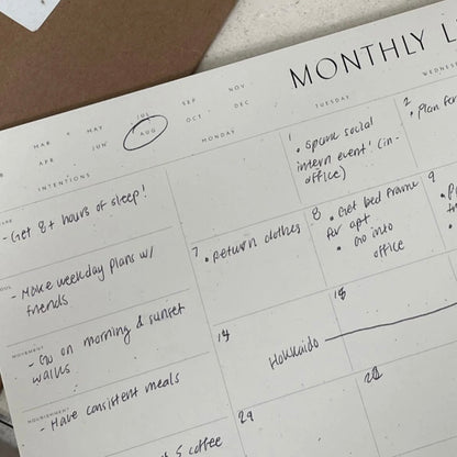 Wilde House Paper Monthly List Pad