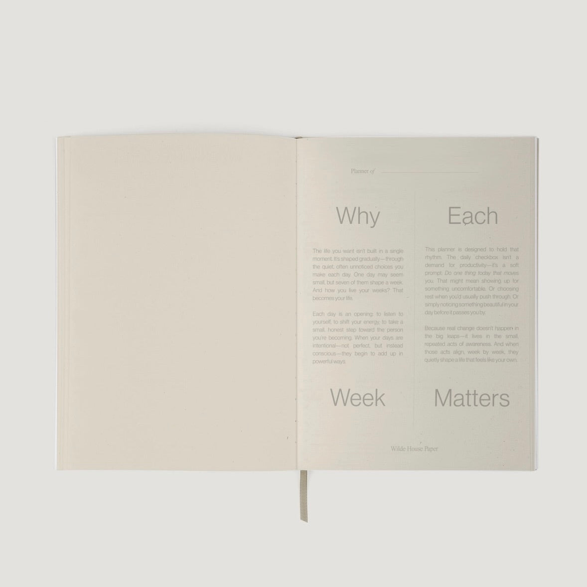 Wilde House Paper Week Planner