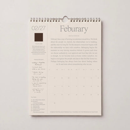 Wilde House Paper 2027 Intentional Calendar