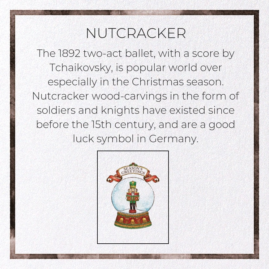 Nutcracker Victorian Christmas Card