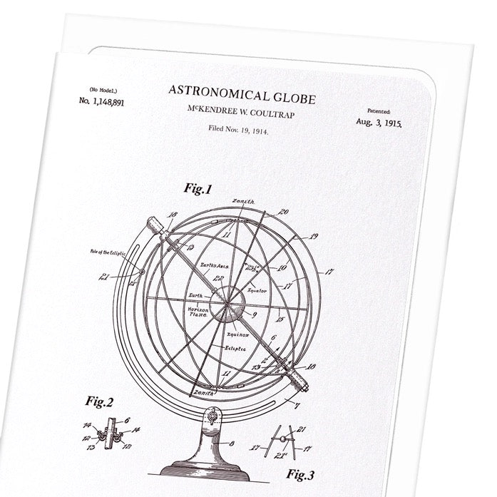 Patent of Astronomical Globe (1915) Card