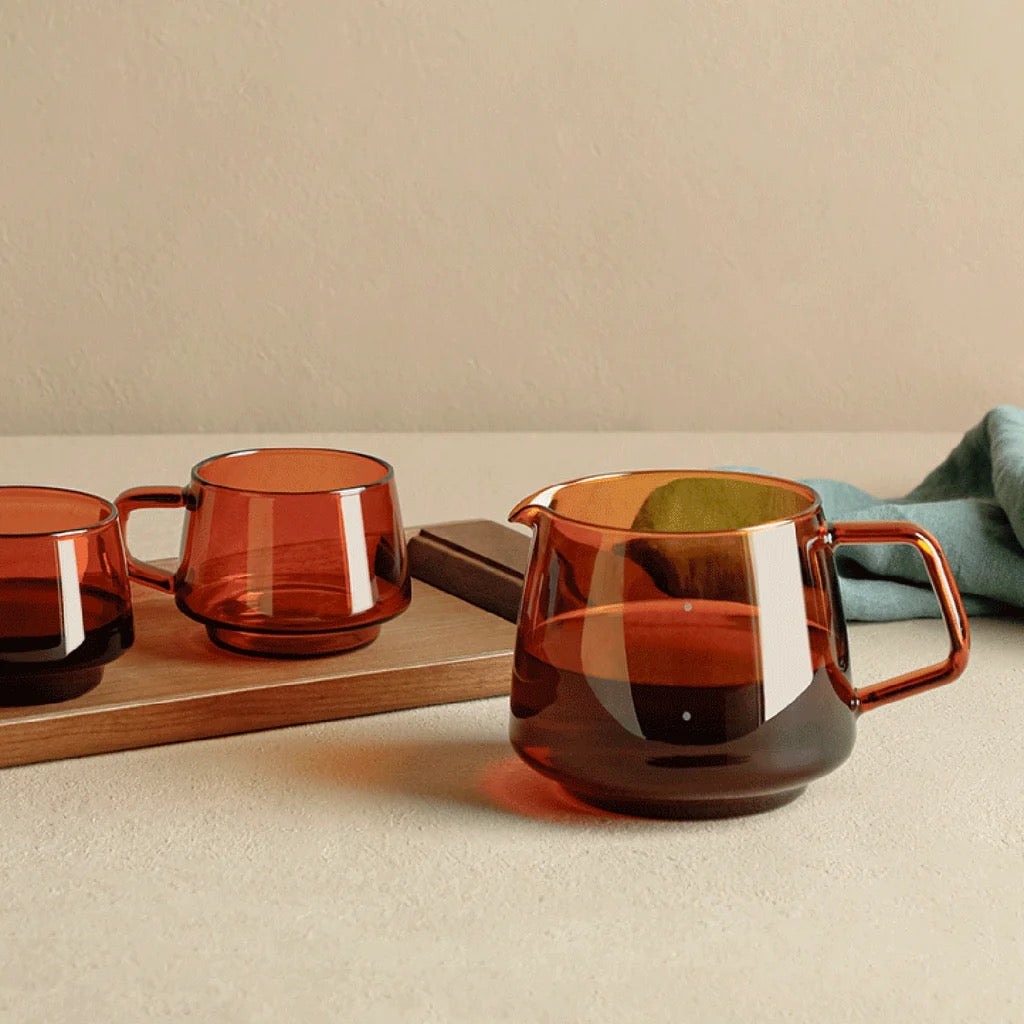 
Kinto Sepia Bundle - Cup 270ml x2, Jug 600ml, Nonslip Tray 360x180mm