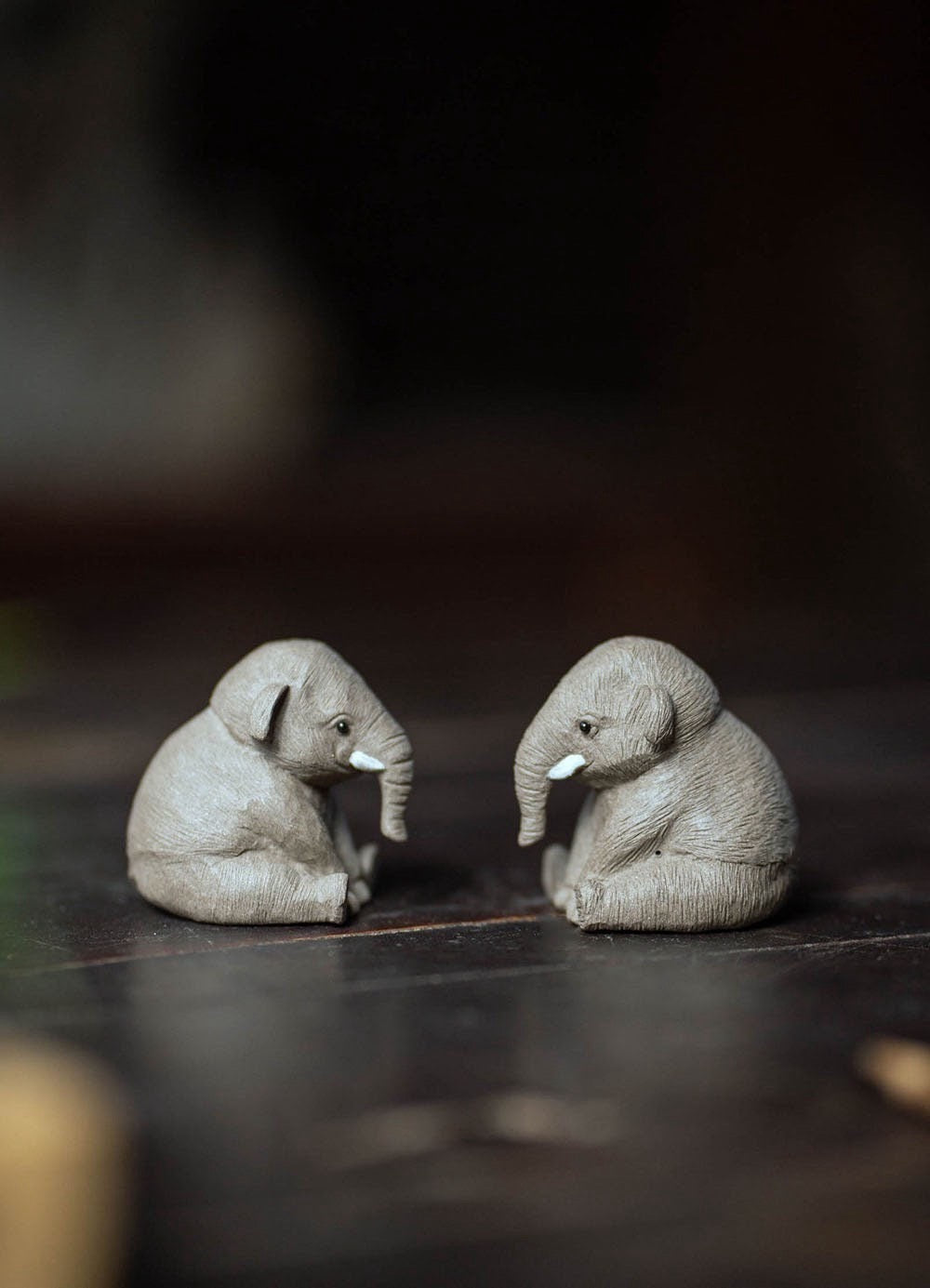 Gohobi Yixing Clay Handmade Ceramic Elephant Tea Pet