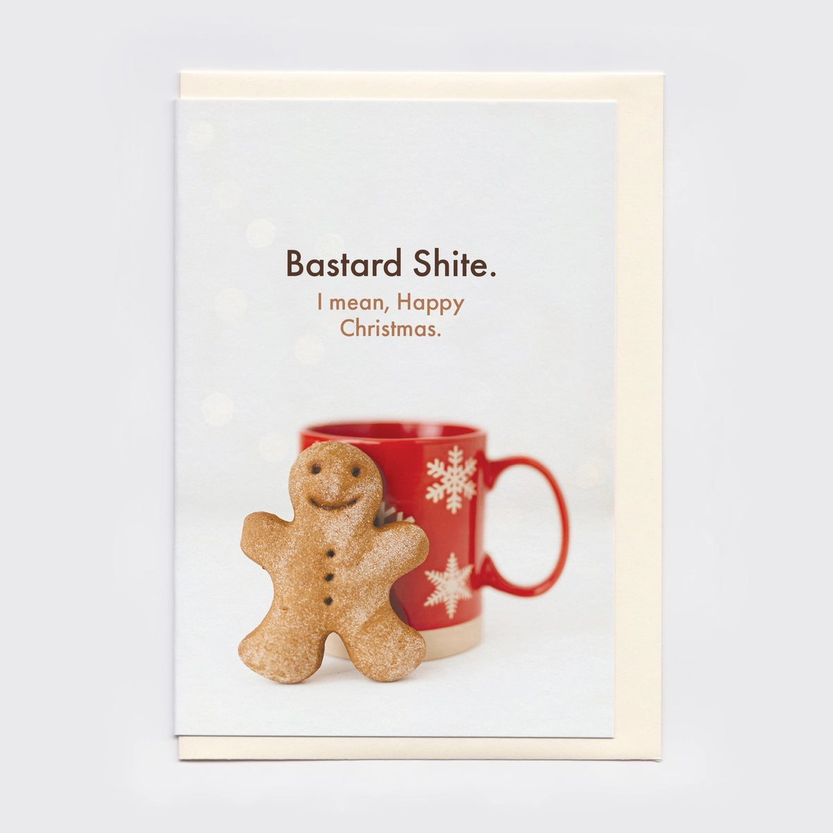 Sweary Gingerbread Man Christmas Card