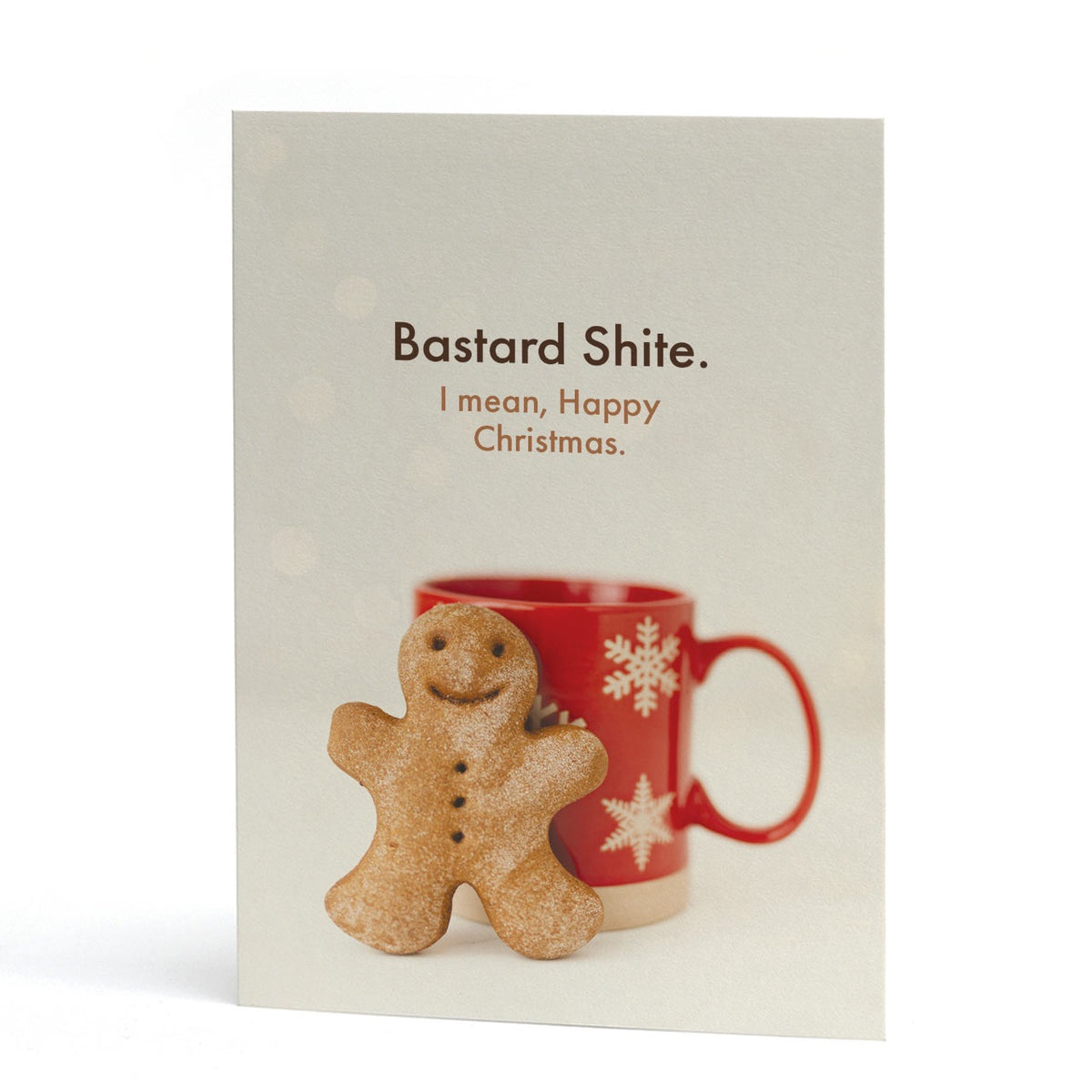 Sweary Gingerbread Man Christmas Card