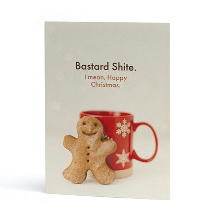 Sweary Gingerbread Man Christmas Card