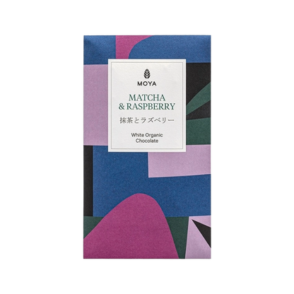 Moya Matcha Chocolate Bio with Raspberries 80g