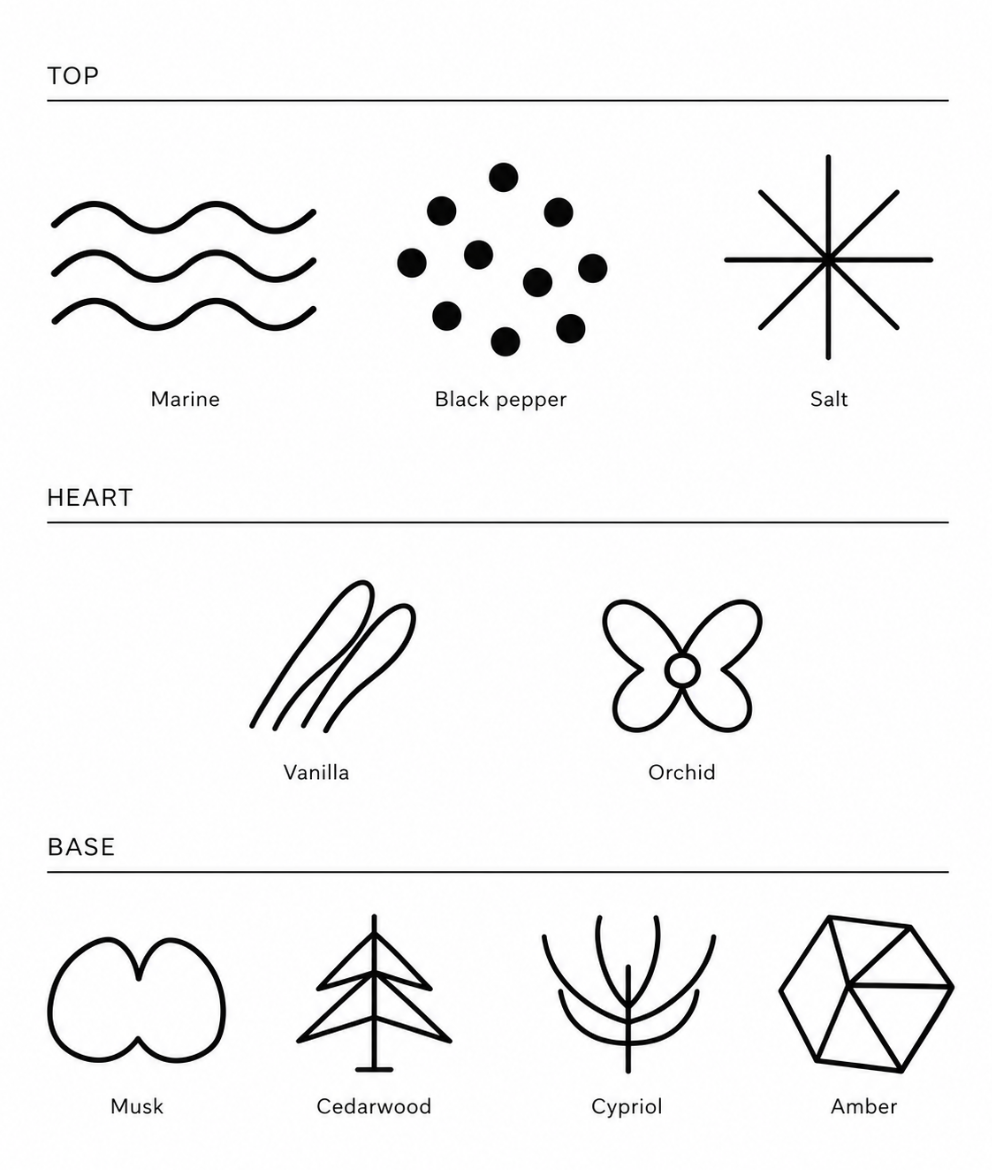 Illustrated fragrance notes