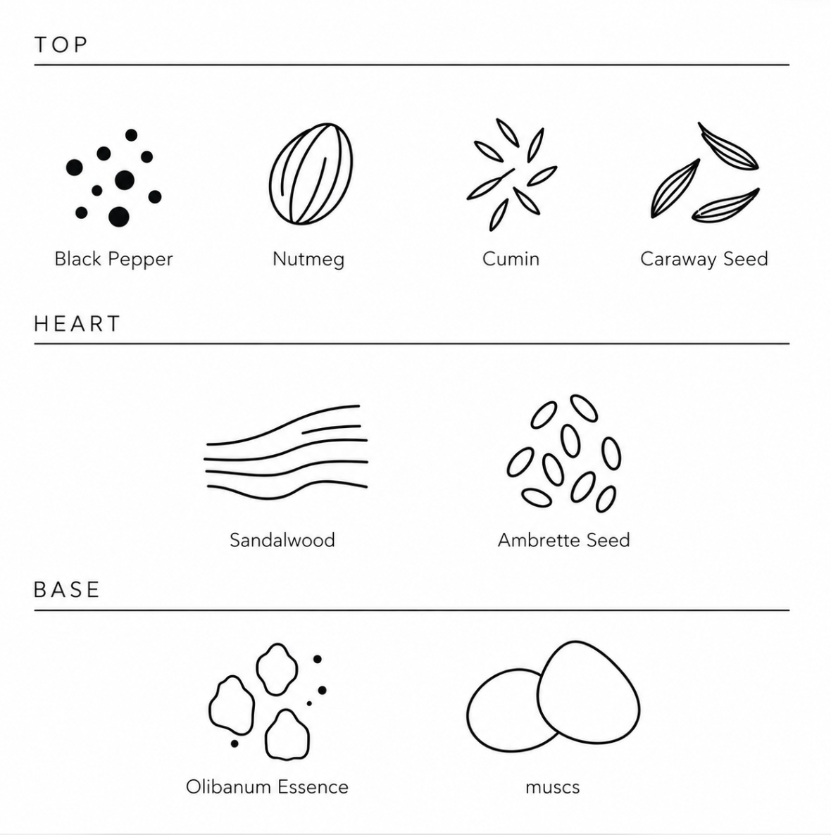 Illustrated fragrance notes