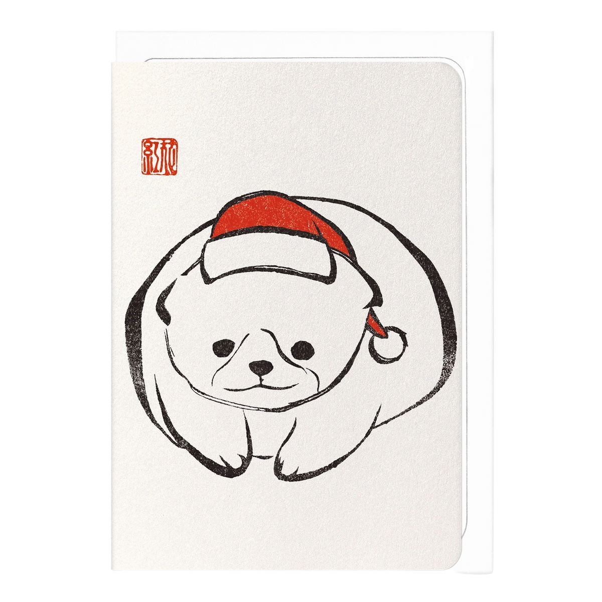 Christmas Ezen Puppy Japanese Card