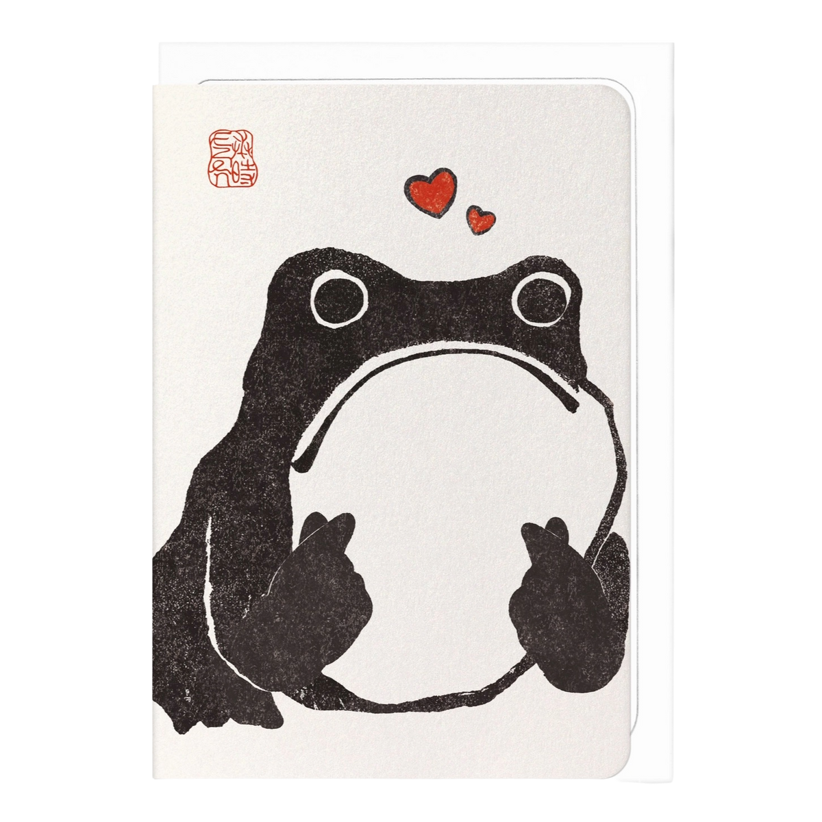 Korean Finger Heart Ezen Frog Card