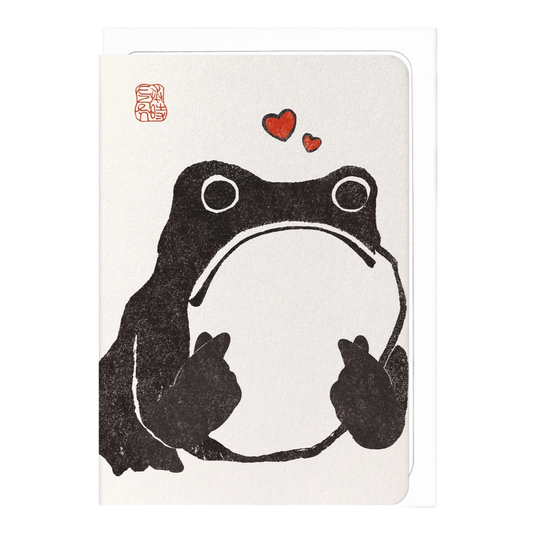Korean Finger Heart Ezen Frog Card
