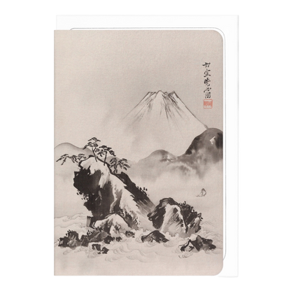 Kyosai Mount Fuji (C.1887) Japanese Card
