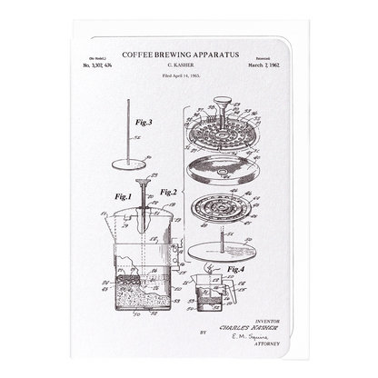 Patent of Coffee Brewing Apparatus (1967) Card