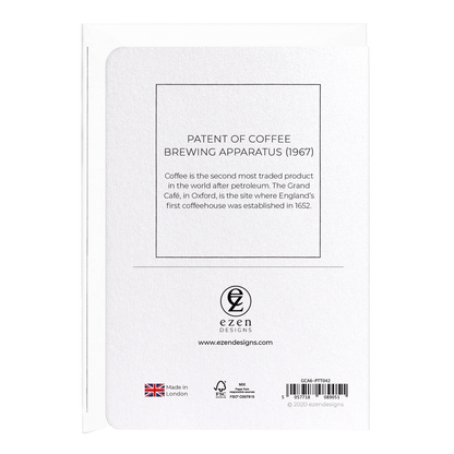 Patent of Coffee Brewing Apparatus (1967) Card