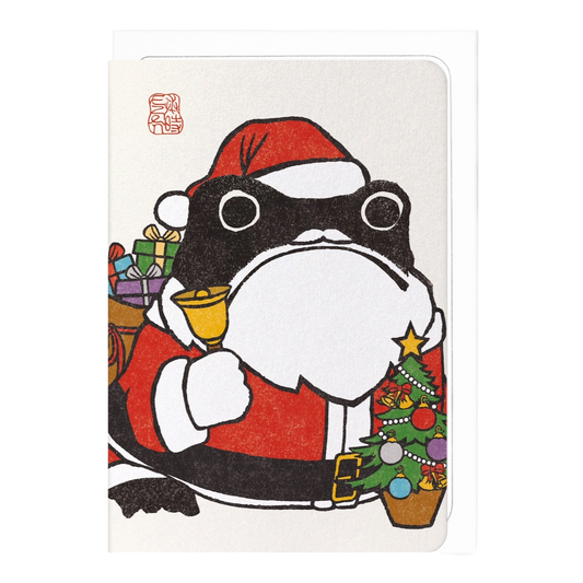 Santa Claus Ezen Frog Christmas Card