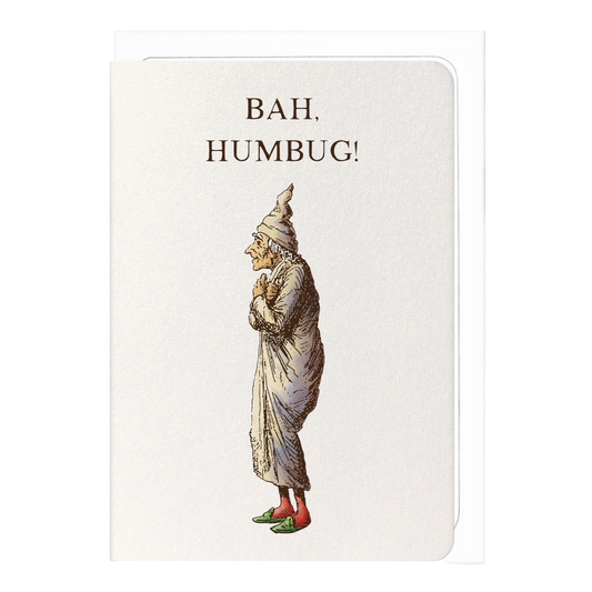 Scrooge Bah Humbug (1843) Victorian Christmas Card