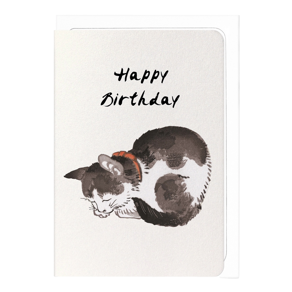 Happy Birthday Cat Japanese Card