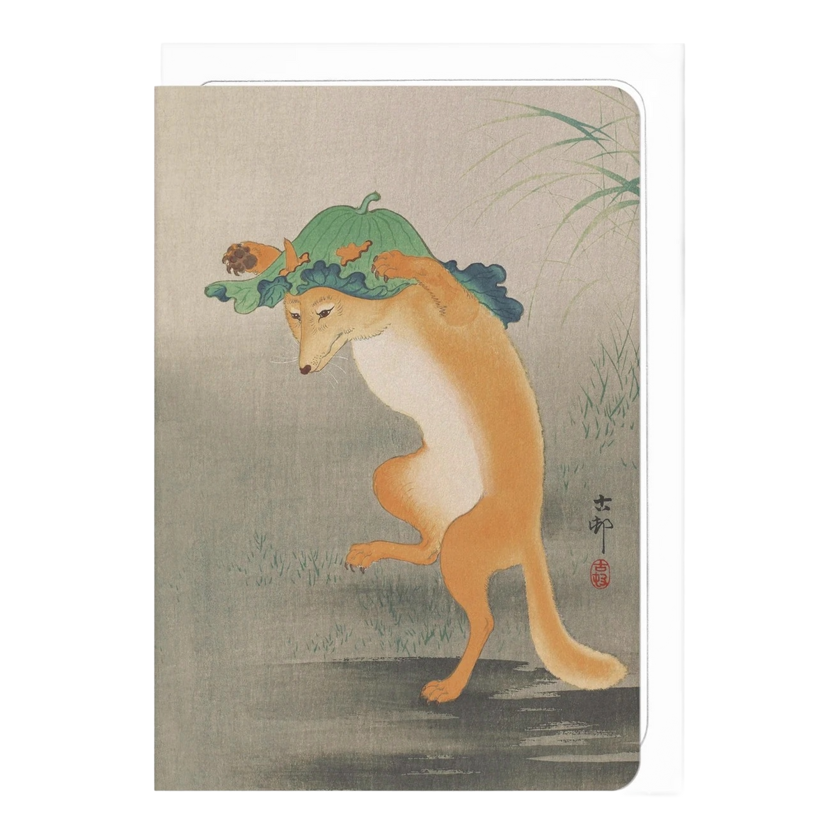 Dancing Fox Japanese Card