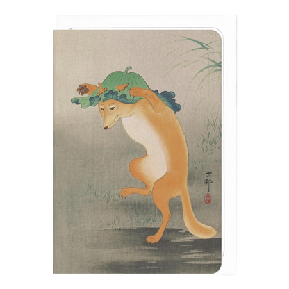 Dancing Fox Japanese Card