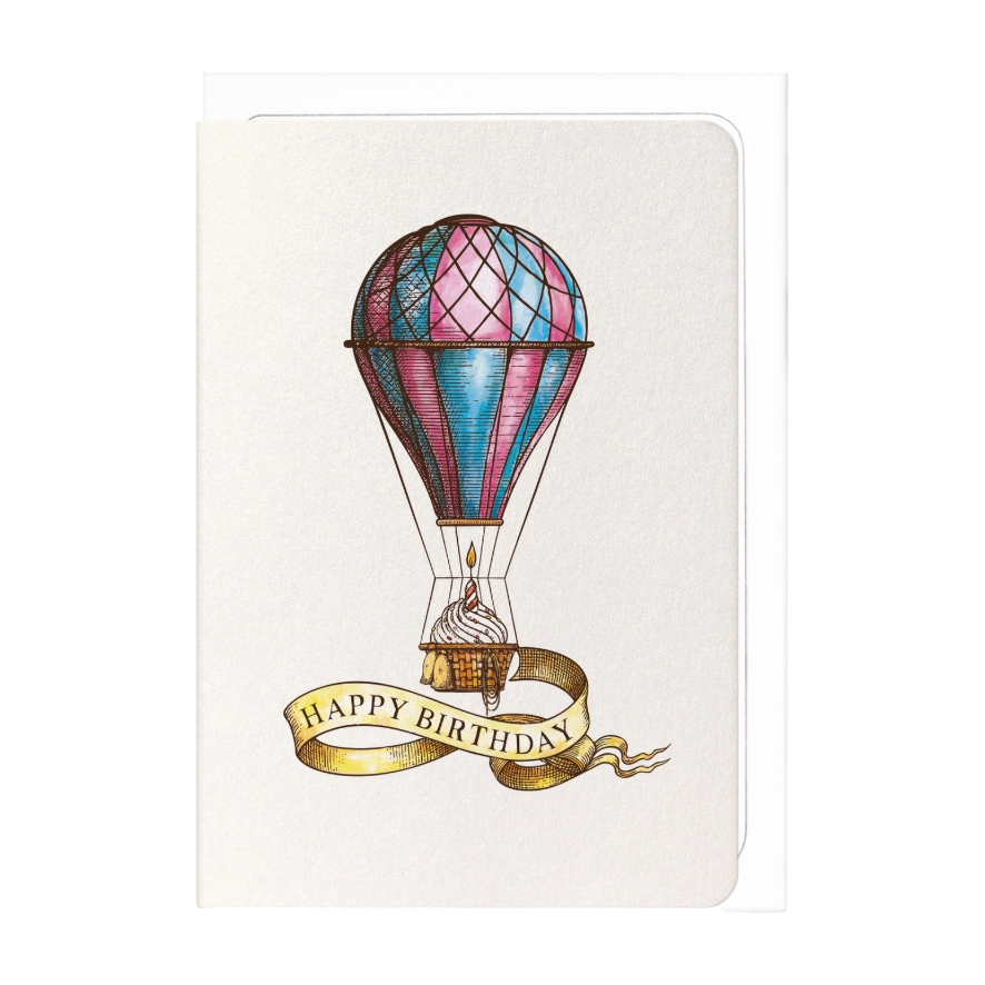 Birthday Balloon Victorian Card