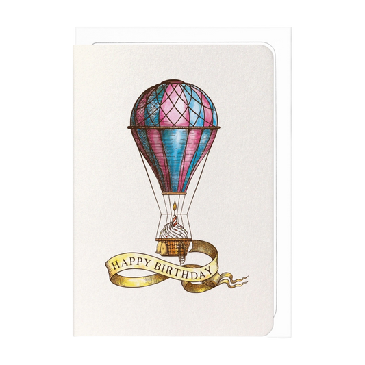 Birthday Balloon Victorian Card