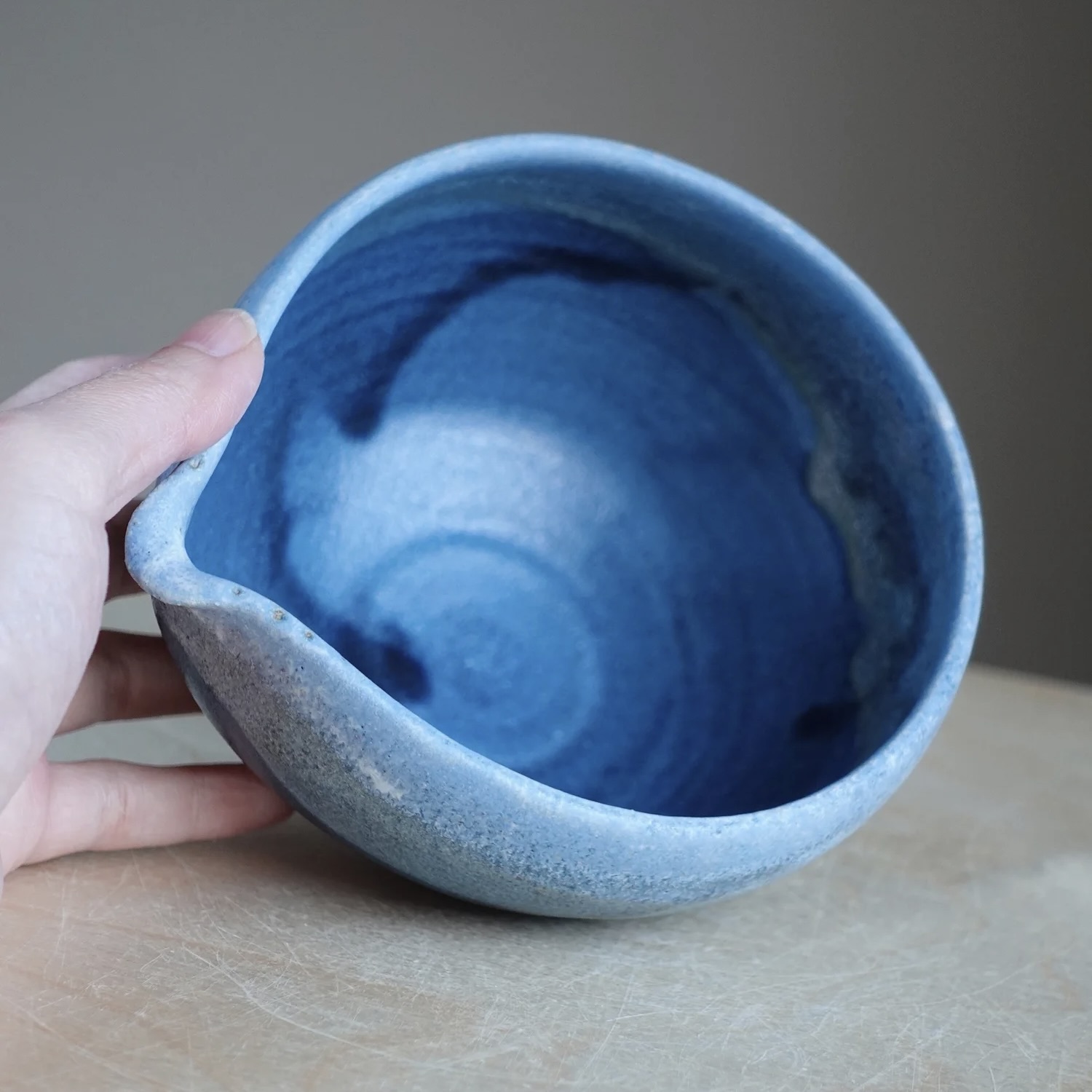 Eren Armitage Ocean Blue Katakuchi Matcha Bowl - Image 3