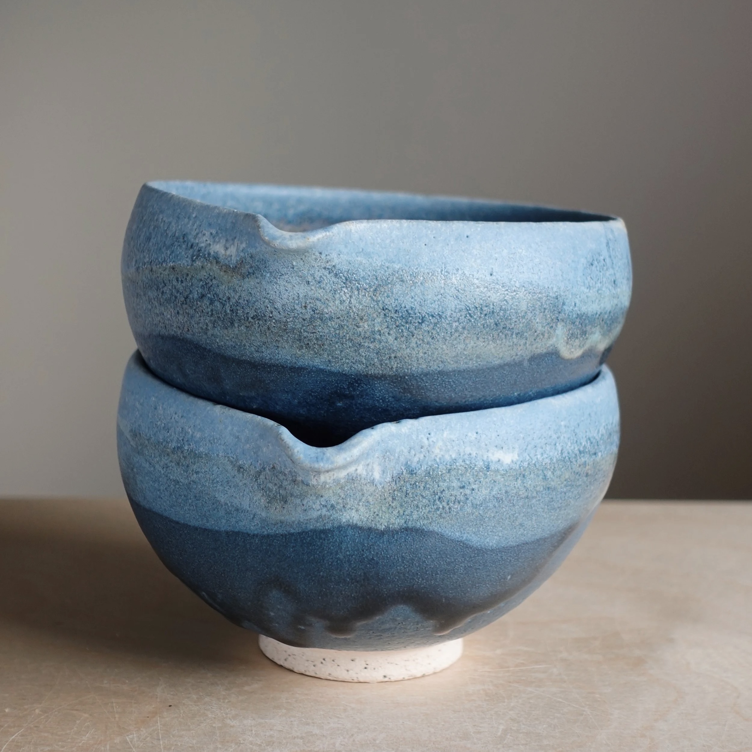 Eren Armitage Ocean Blue Katakuchi Matcha Bowl - Image 2