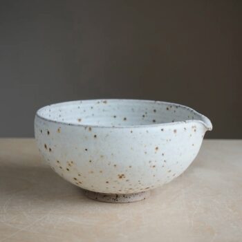 Eren Armitage Freckled White Katakuchi Matcha Bowl