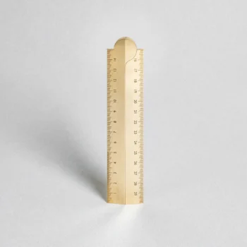 Makers Cabinet Stria Solid Brass Folding Ruler