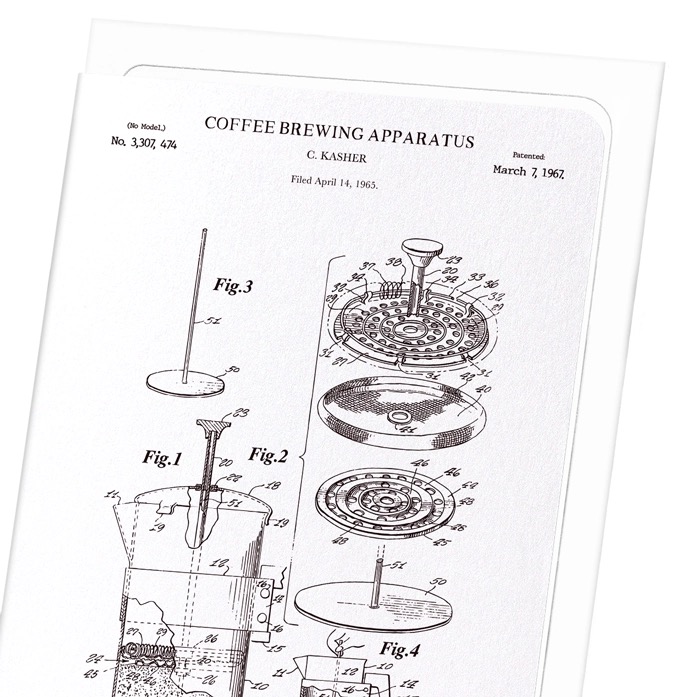 Patent of Coffee Brewing Apparatus (1967) Card - Image 3