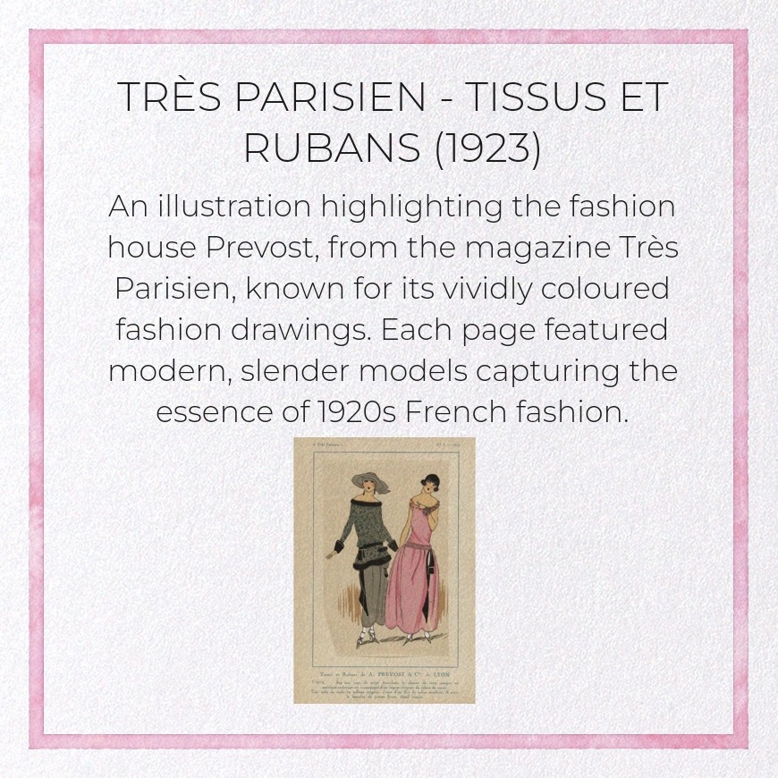 Très Parisien Tissus Et Rubans (1923) Card - Image 4
