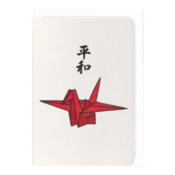 Paper Crane of Peace Japanese Card