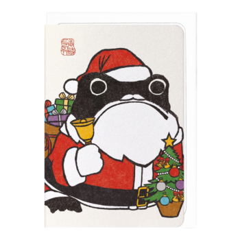 Santa Claus Ezen Frog Christmas Card