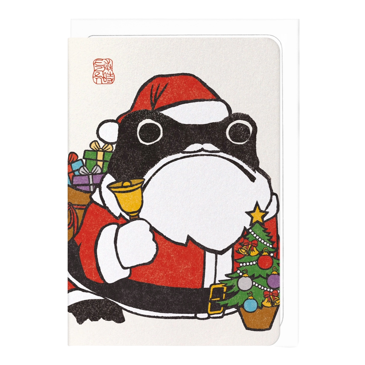 Santa Claus Ezen Frog Christmas Card
