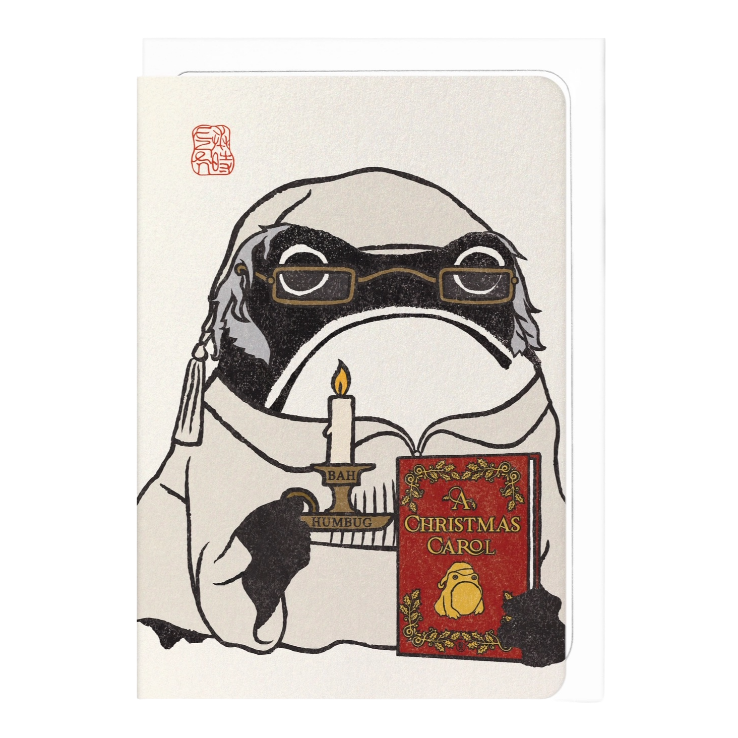 Scrooge Ezen Frog Christmas Card