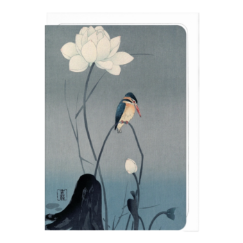 Kingfisher and Lotus (C.1910) Japanese Card