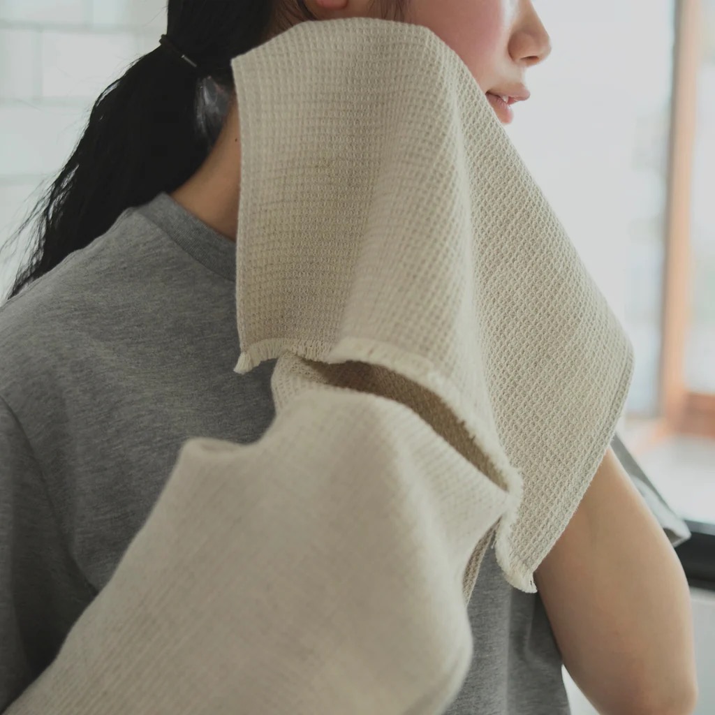 Kinto Futo Waffle Hand Towel 820x320mm - Image 4